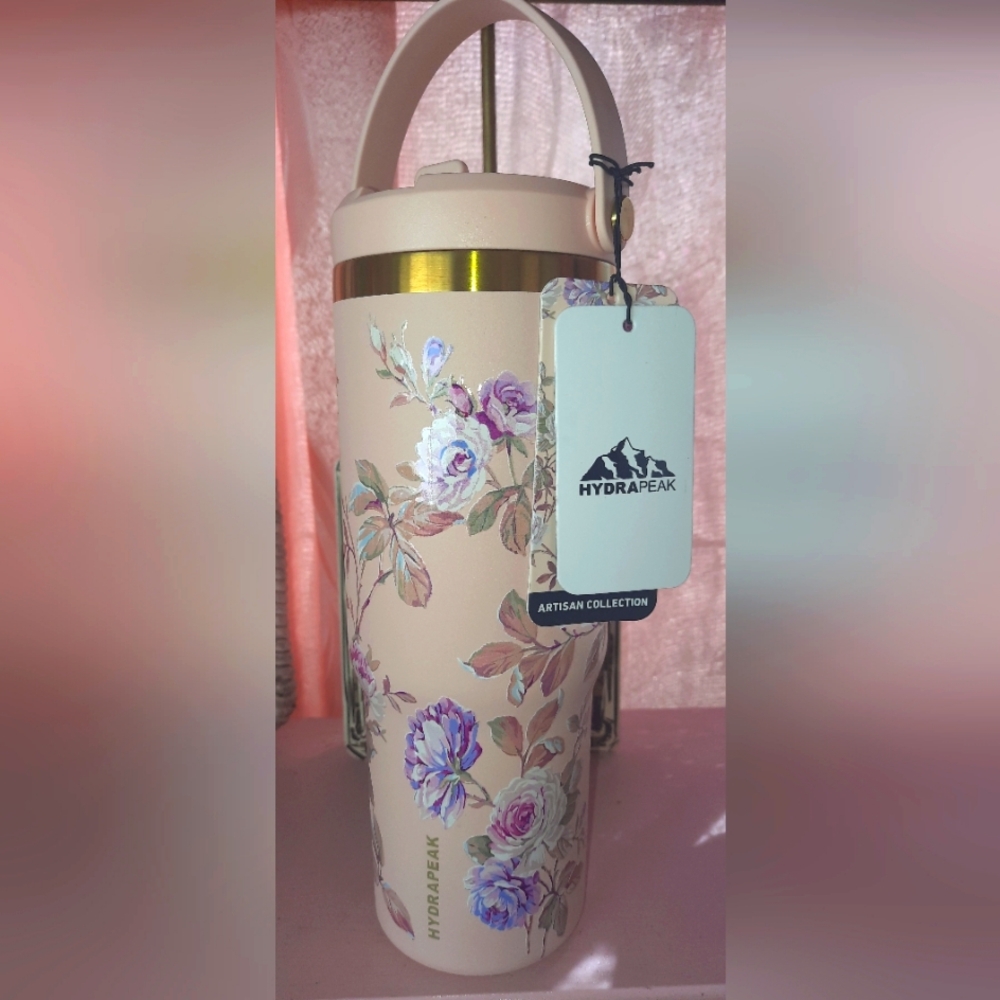 30 Oz.Hydrapeak Limited Edition Floral Insulated Water Bottle